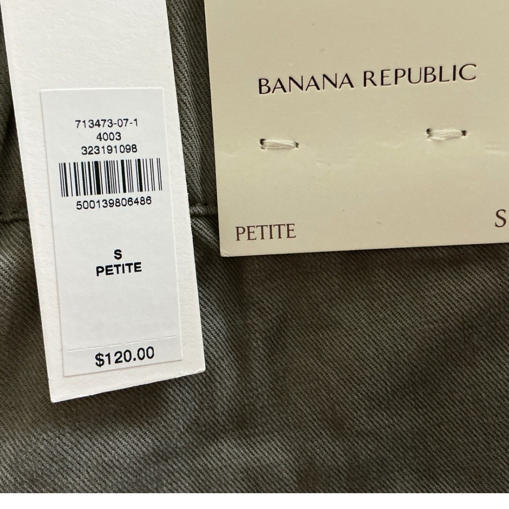 Banana Republic Everyday Wide-Leg Pant Tencel™-Cotton Fresh Olive Green SP NWT - Picture 6 of 7